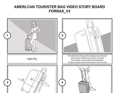 AMERLCAN TOURISTER BAG STORY BOARD