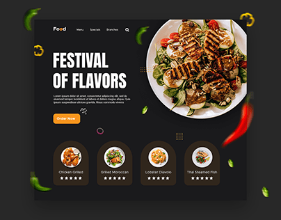 Landing Page Design | Restaurant Food - UI Design