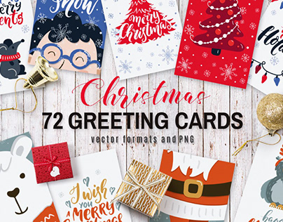 72 Christmas cards