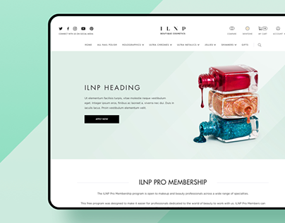 ILNP - Boutique cosmetic Website