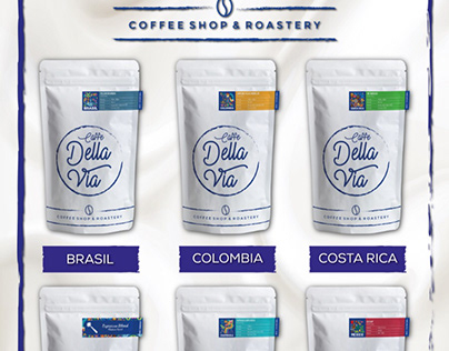 Della Via - Coffee Packet Design