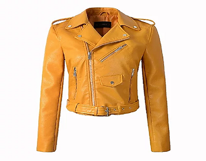 Yellow Cafe Racer Leather Jacket