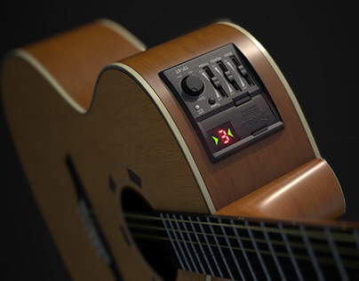 Realistic 3D Modeling: Takamine Guitar