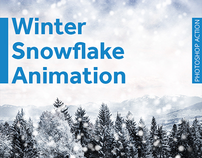 Winter Snowflake Animation Photoshop Action