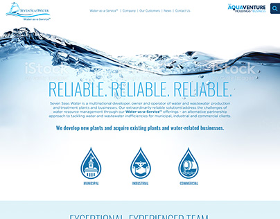 Seven Seas Water Website Design