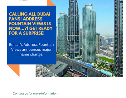 Emaar Address Fountain View announces major name change