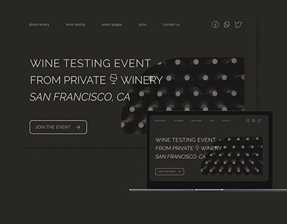 WINE TESTING EVENT | LANDING PAGE