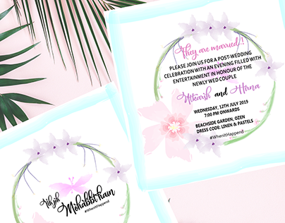 floral pastel wedding invitation