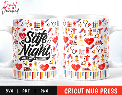 Cricut Mug Wrap Sublimation Design