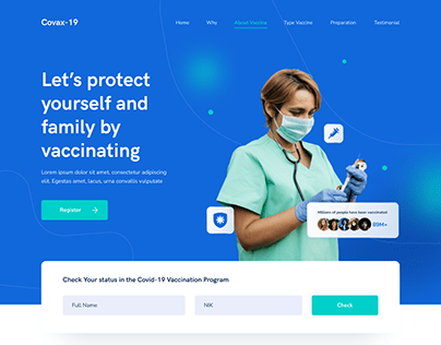 Vaccination Website Landing Page
