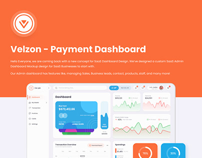 Velzon - Payment Dashboard UI Design