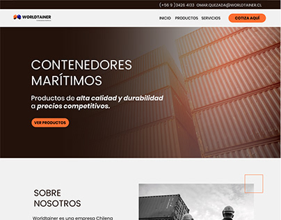 Diseño web empresa de contenedores marítimos