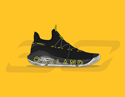 Curry 6 Oakland Colorway| Vector | Thank you Oakland