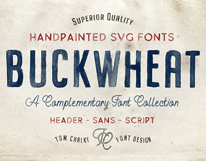 Buckwheat - Handpainted SVG Font Collection