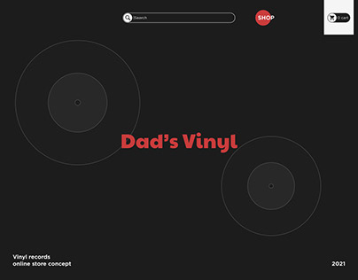 Vinyl records online store concept