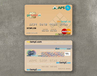 Malta APS Bank Limited mastercard template