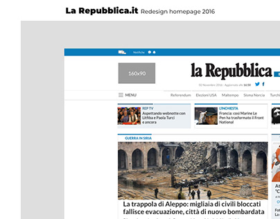 Repubblica.it Redesign 2016