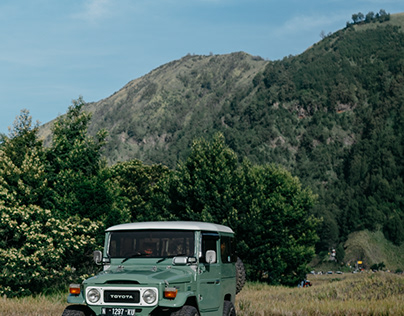during overland bromo with fj40
