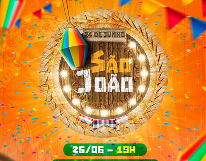 Flyer São João - Estilo Convite