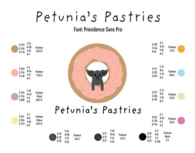 Petunia's Pastries Branding Board