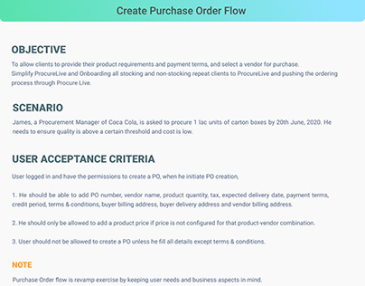 Create Purchase Order Flow