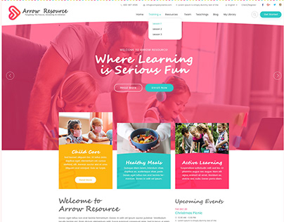 Children Resource Website Design | Landing Page Design