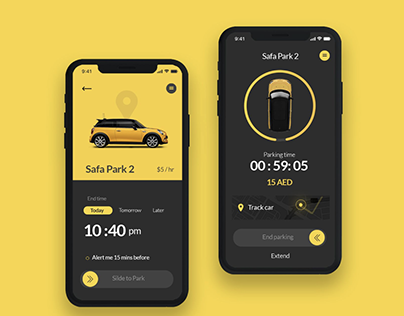 Car Parking app designs