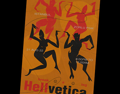 hellvetica poster design.