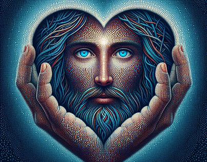 Blue Eyed Jesus in Heart