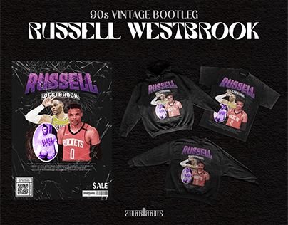 Russell Westbrook - 90s Vintage Retro Bootleg Designs