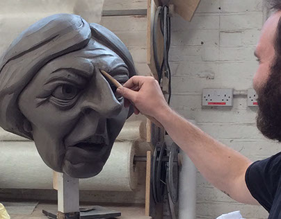 Caricature costume heads for Thorpe Park