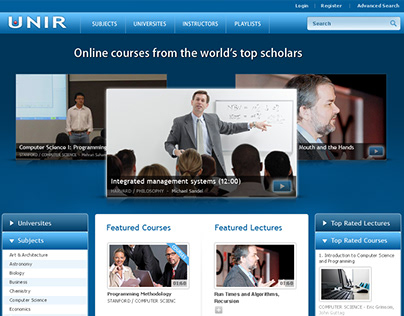 UNIR E-Learning Website Design 2011