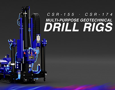 3D Geotech Drill Rig Animation