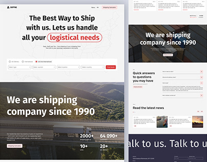 Shipping company | Landing page