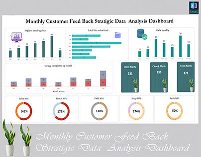 Monthly Customer Feed Back Strategic Data Analysis