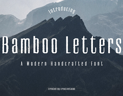 Bamboo Letters Handmade Font