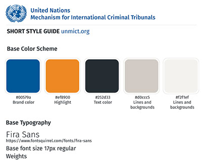 Redesign of the UN MICT website