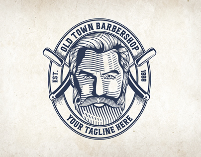 Barbershop Vintage logo design