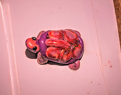 pink clay turtle