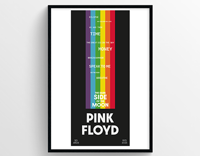 Poster pink Floyd. The dark side of the moon.