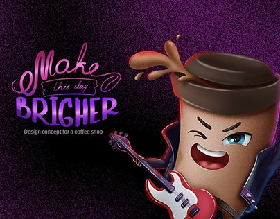 Design concept for the coffee shop "Rock Star"