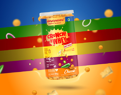 Crunch aWhey Protein Snacks Packaging Design