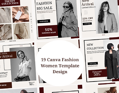 19 Canva Fashion Women Template Design