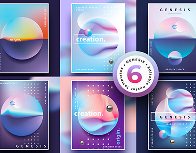 Gradient Circle Poster Collection- Genesis