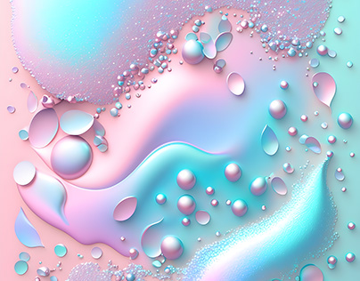 Fluid Pastel Holographic Glitter Background