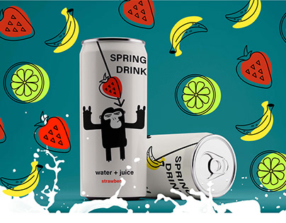 Spring Drink Can packaging