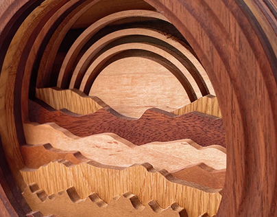 Wooden Sculpture Vector Design Carving
