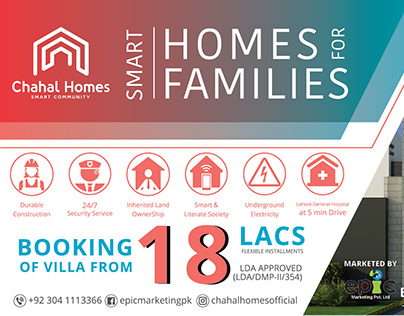 Billboard Design for "CHAHAL HOMES"