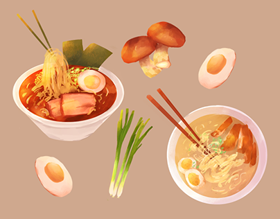 Food Illustration - Ramen Noodles