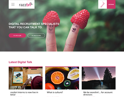 Razzbri Recruitment website UX & UI design